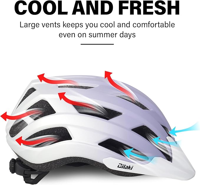 Bike Helmet for Adults Women Men Youth Kids, Lightweight Mountain Road Bicycle Cycling Helmets with Adjustable Dial & Removable Visor