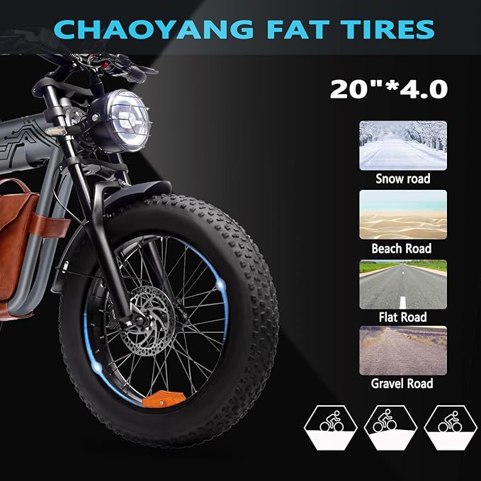 SMARTRAVEL Electric Bike for Adults,Ebike with Powerful Brushless Motor,25Ah Battery,UL&GCC Certification,20”x4.0 Fat Tire,Commuter Electric Bicycle,with Front/Rear Turn Signals