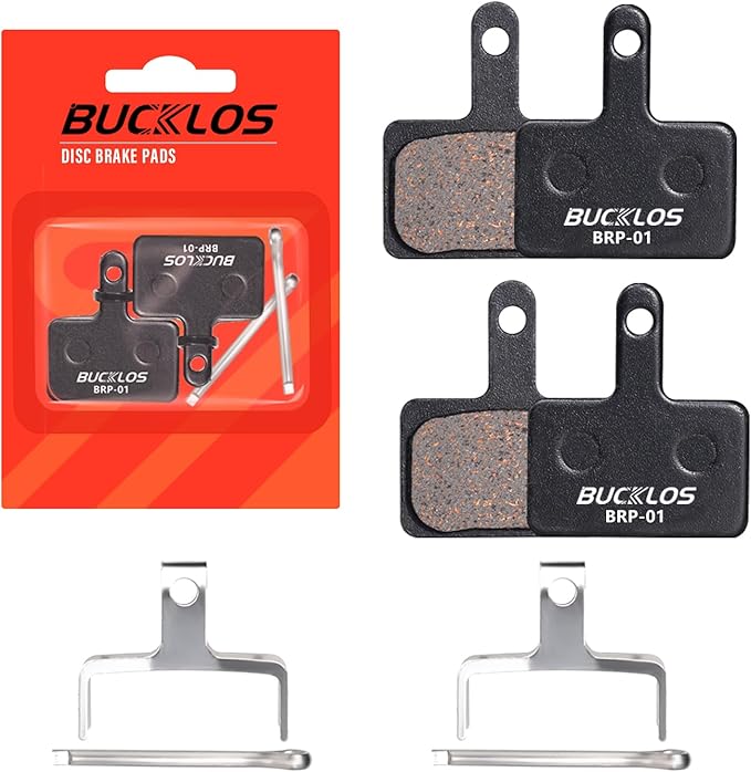 BUCKLOS Bike Disc Brake Pads for TRP Tektro Shimano MT200 Deore Br-M575 M525 M515 T615 T675 M505 M495 M486 M485 Ridstar Q20,Bicycle Disk Brakes Pads for Mountain Bike/Electric Bike/Road/Scooter/Ebike