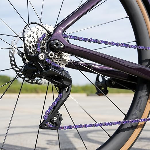 Rainbow 8 Speed Bike Chain, 1/2" x 3/32" 116 Links for Road Bike Mountain Bike (8 Speed Chain)