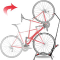 Vertical Bike Parking Stand- Space-Saving,Adjustable Freestanding Upright Bike Floor Stand for 20"-29" Mountain/Road/Kids Bikes, Heavy-Duty Bike Rack Garage Solution