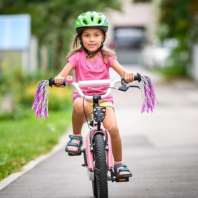 PLATT Bike Bell for Kids, Bike Horn for Boys and Girls Bike with 1 Pair Bike Streamer Tassels