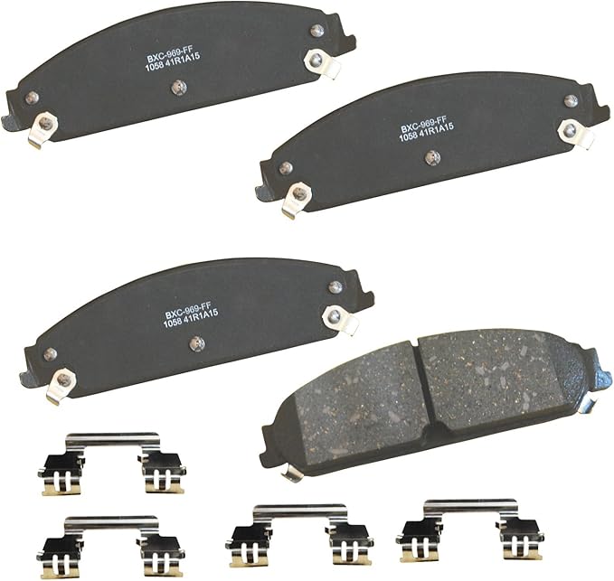 Bendix Premium SBC1058 Ceramic Front Brake Pads for select Chrysler 200, Chrysler 300, Dodge Avenger, Caliber, Challenger, Charger, Magnum (models with Dual Piston Calipers)