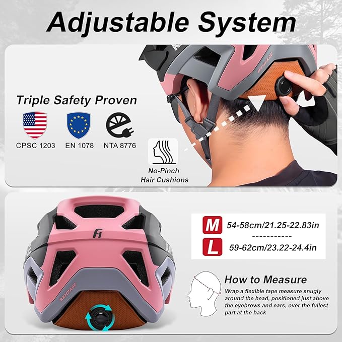 KINGBIKE NTA-8776 Mountain Bike Helmet Professional Ebike Helmets with 3-Level Adjustable Visor & Camera Mount E-MTB Helmet for Adults Men Women Youth E-Bike Safety Certified