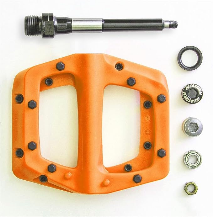 Eastern Nylon Linx Pedals 9/16 - Lightweight, High-Grip MTB & BMX Pedals with Removable Metal Pins, Chromoly Axle for BMX, MTB, Road & Kids Bikes - Multiple Colors