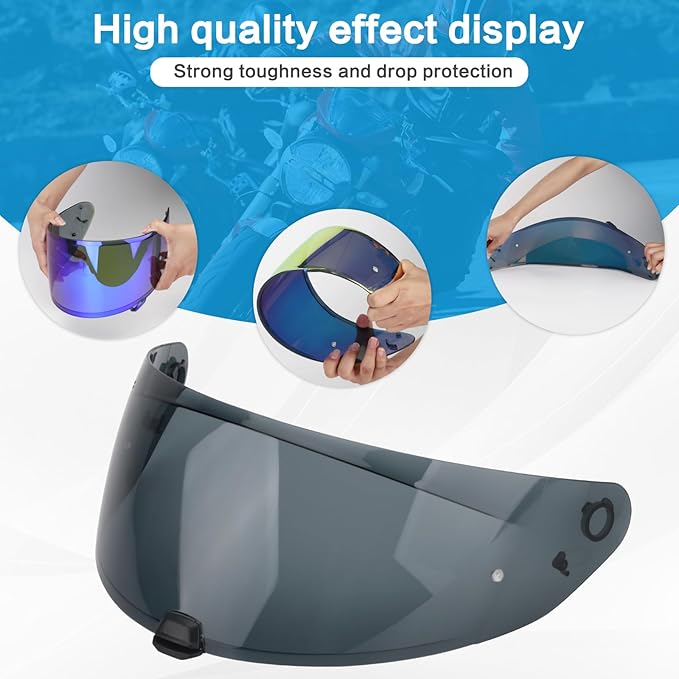 HJ-31 Shield Replacement Visor Fit for HJC i10 i70, Tinted Motorcycle Helmet Visor Motorcycle Helmet Accessories (Grizzly)