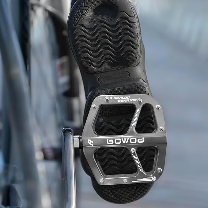 Bike Pedals 9/16" Lightweight Non-Slip Bicycle Platform Pedals - Fits Most Adult Bikes & Mountain Bikes &MTB, Road Bikes and Slip-Resistant Design
