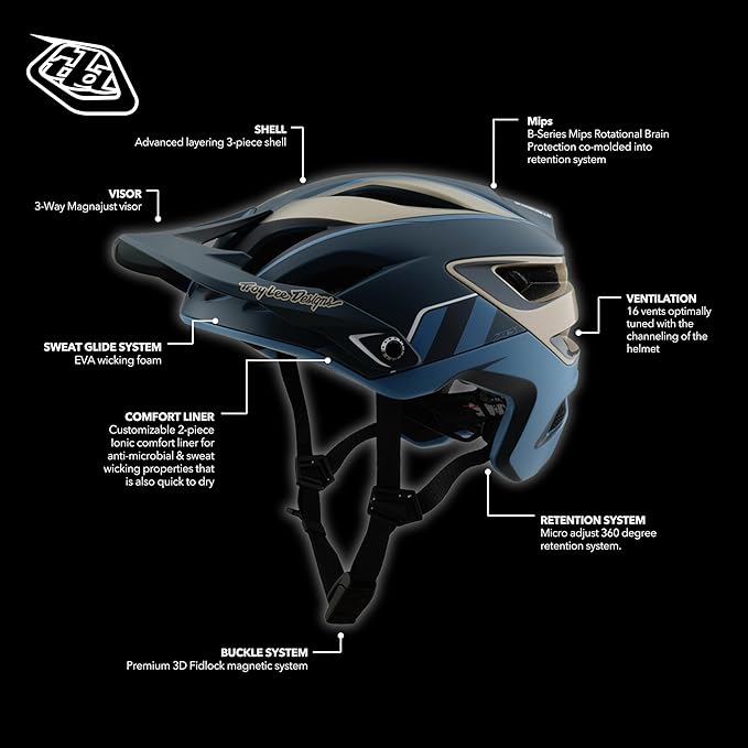 Troy Lee Designs A3 Uno MIPS Bicycle Helmet