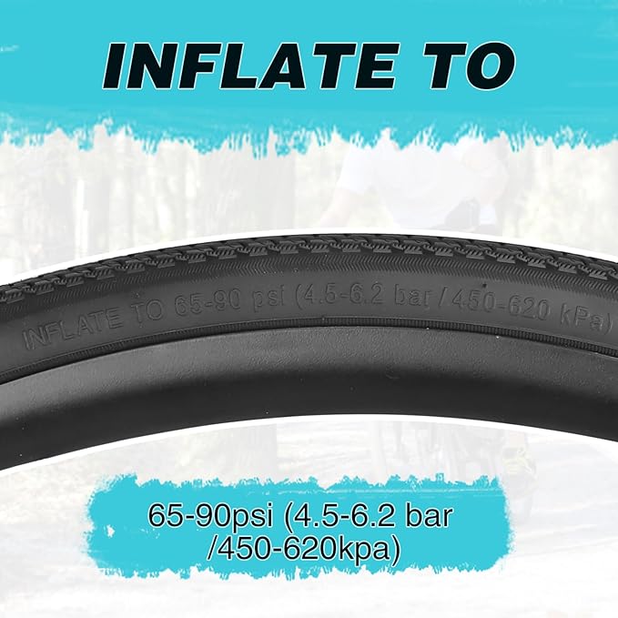 700x28C/32C Bike Tire Anti-Slip Foldable Replacement All Terrain Tire 2 Pack with Levers for Road Bike