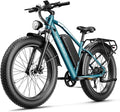Jasion EB5 MAX Electric Bike for Adults with 2000W Peak Motor, 48V 15Ah (720Wh) Battery Electric Mountain Bike, 26'' x 4'' Fat Tire Ebike, 28+MPH Speed, Cruise Control, with Fenders, Rear Rack
