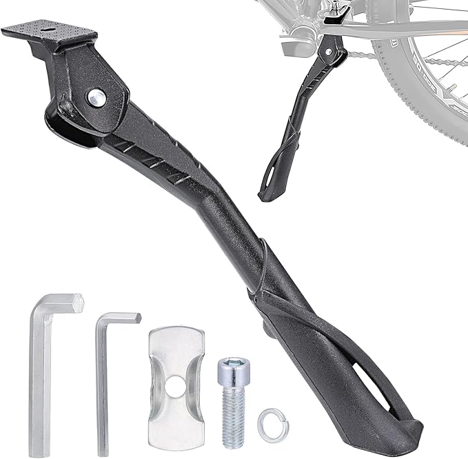Bike Kickstand for Adult Bikes,Aluminum Alloy Bicycle Kickstand Adjustable for 24-29 Inch,Bicycle Kickstand for Mountain Bike, Trek Bike, Road Bike, City Bike,Non-Slip Sole (style-1)