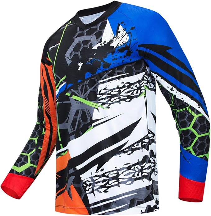 Men's Racing Shirts Summer Motocross Jersey Bicycle Sportswear MTB Jersey Long Sleeve Mountain Bike Clothes