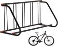 5 Holders Floor Bike Rack,Large Outdoor Bike Rack Commercial,Metal Bicycle Parking Rack Stand Outdoor,Steel Grid Bike Rack Heavy Duty for Garages, Stores, Schools