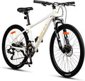 TRIFOX 26 Inch Aluminum Mountain Bike with Shimano 21-Speed,Aircraft-Grade Aluminum Frame,Dual Disc Brakes,15/17 Inch Internal Cable Routing Frame for Men Women Boys Girls