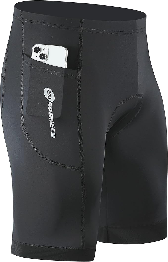 sponeed Men's Cycling Shorts Padded Bicycle Riding Pants Bike Biking Clothes Cycle Wear Tights