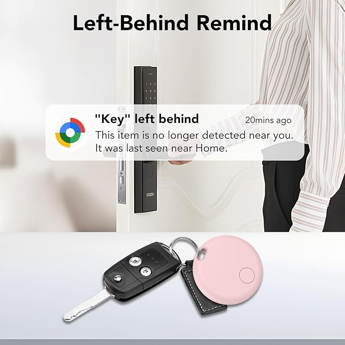 Air Tracker Tag for Android 2 Pack(NOT iOS or Huawei), Bluetooth Item Finder Smart Tracker Luggage Tags, GPS Locator Device for Keys, Wallet, Bike.etc, No Monthly Fee Smart Tag
