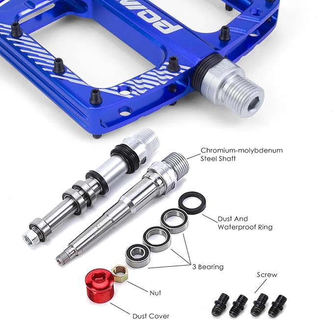 Bike Pedals 9/16" Lightweight Non-Slip Bicycle Platform Pedals - Fits Most Adult Bikes & Mountain Bikes &MTB, Road Bikes and Slip-Resistant Design