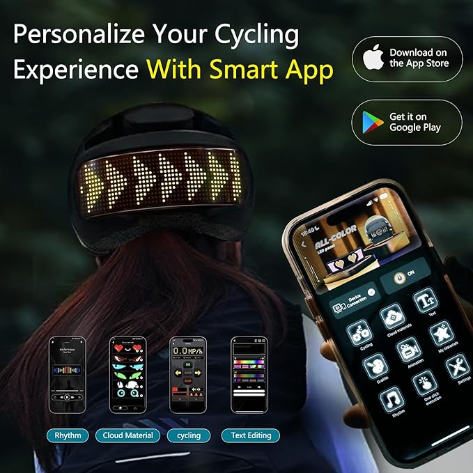 AIGLUN Smart Bike Helmet | Speed Display and Back LED Lights with Turn Signals| Road Bicycle Helmets for Adults: Men, Women