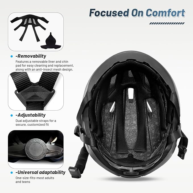 Adult Cycling Bike Helmet, OnBros Lightweight Unisex Bicycling Helmets for Men and Women, Adjustable Fit CPSC Certified Bicycle Helmet