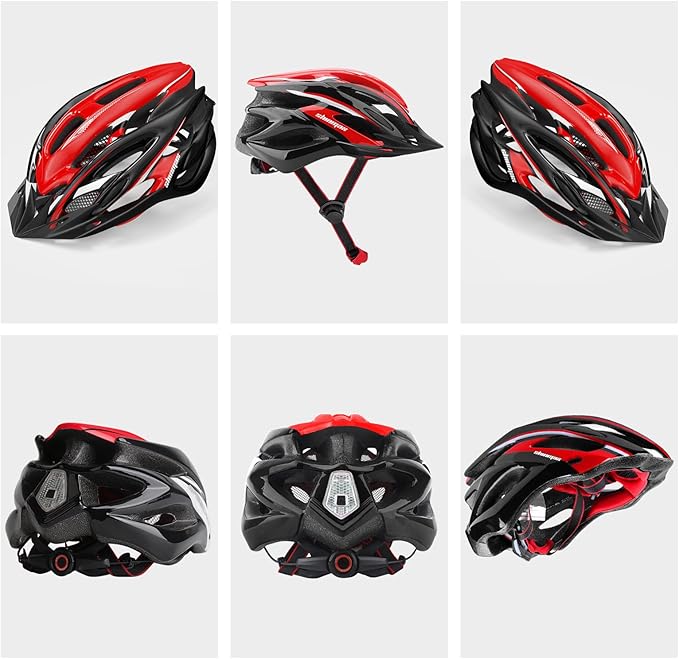 Bike Helmet Men Women, Shinmax Bicycle Helmet with Rear Light and Detachable Visor