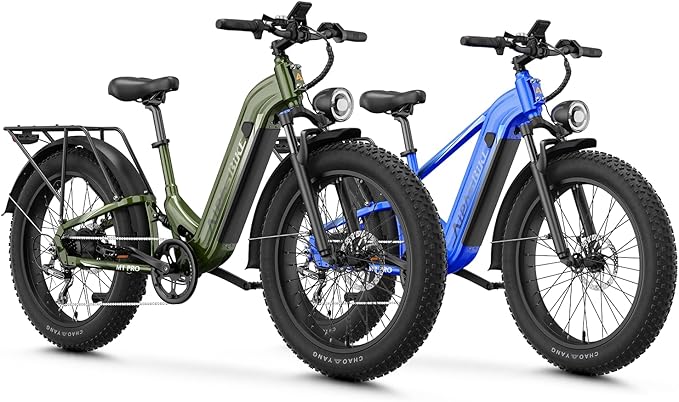 Aipas M1 Pro & M2 Pro Electric Bike Combo, 1800W Peak Motor Fat Tire EBikes for Adults, 36MPH Electric mountain Bike with 48V 17.5Ah Battery, 26" x 4.0" All-Terrain Tires, 7 Speed, 85 Miles Long Range