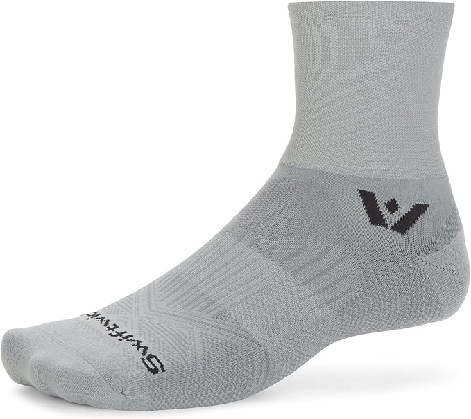 Swiftwick ASPIRE FOUR Trail Running, Cycling Crew Socks, Firm Compression Fit