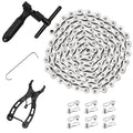 Bike Chain Kit, 11 Speed Multi-Function Bike Mechanic Repair Kit, Chain Breaker and Bike Link Plier with Hook and 6 Pairs Bicycle Buckle, Reusable