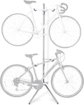 Delta Cycle Two Bike Gravity Pole Stand Garage, 2 Bike Storage Rack, No Drilling Required, Fully Adjustable Vertical Bike Rack for Any Style Bicycle, Leaning Wall Bike Rack Holds Up to 60 lbs