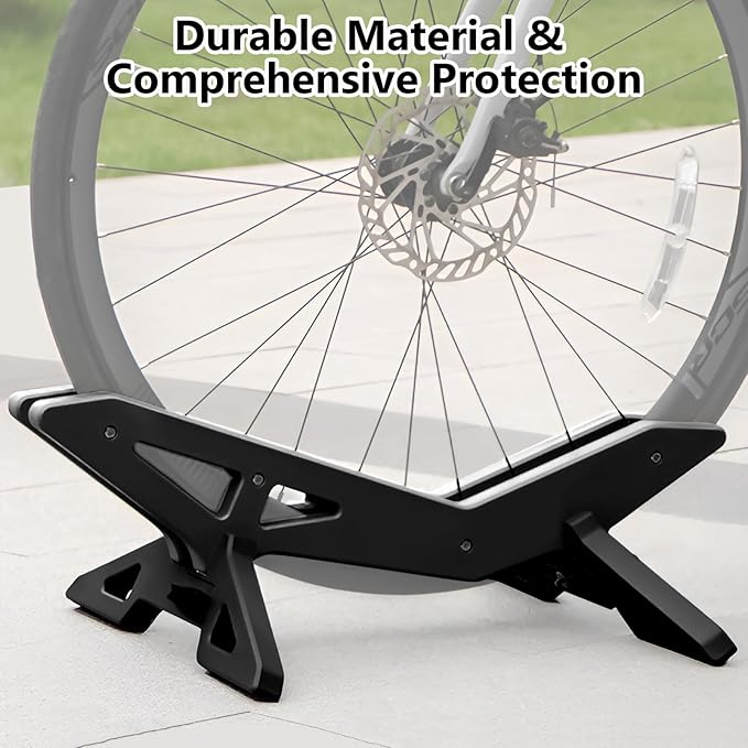 Adjustable Bike Floor Stand for 16"–29" Mountain & Road Bicycles, Foldable and Portable, Ideal for Indoor & Outdoor Garage Storage (Black)