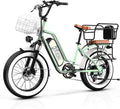 Electric Bike for Adults, 20"x 4" Fat Tire 35MPH Cargo Ebike with Seat, 1450W Peak 2 Seater Commute Bike with 48V 20AH Removable 960WH Battery, 80 Miles Max Range 7-Speed Step-Thru Electric Bicycle