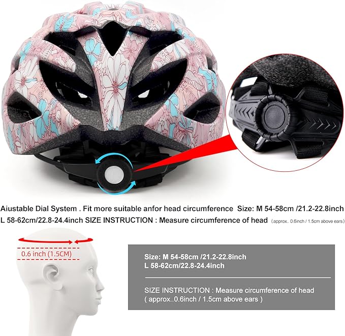 Adult Bike Helmets, Adjustable Mens Womens Bicycle Helmet, Lightweight Road Mountain Cycling Safety Sports Helmets with Detachable Visor