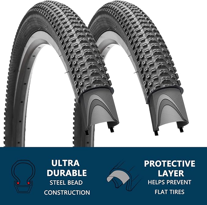 SIMEIQI Bike Tires 26x1.95 Inch Bike Tire for Mountain Foldable Replacement Bicycle Tire