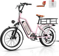 2 Seater Electric Bike, 48V 20AH(𝟗𝟔𝟎𝐖𝐇) Large Removable Battery, 𝟏𝟑𝟎𝟎𝐖 Peak Motor, 20"x 4.0" Fat Tire Ebike for Adults, 80+Miles Max,30+MPH, City Couple E Bike for All Terrain