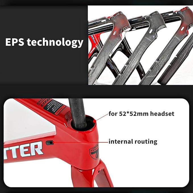 Lightweight Racing Road Bike Frameset 700c Carbon Disc Brake Frame 46/48/50/52/54/56cm Internal Routing Frame Thru Axle
