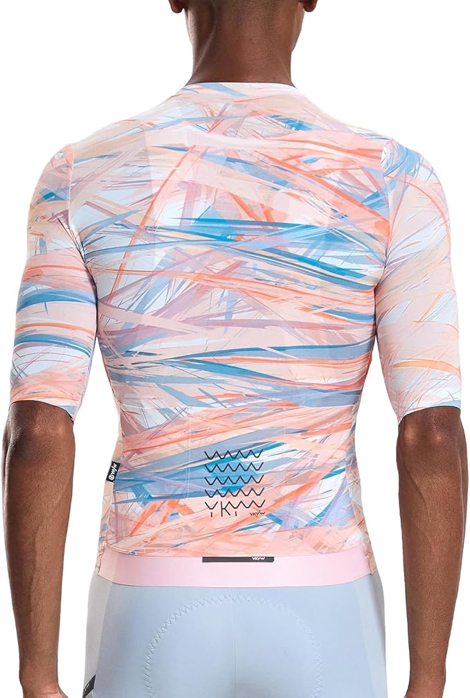 YKYWBIKE Short Sleeve Cycling Jersey Men,Bike Jersey with Pockets,Breathable Biking Shirts for Men Cycling MTB Biker Shirts