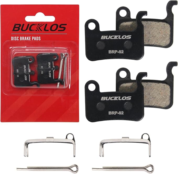 BUCKLOS Bike Disc Brake Pads - Bicycle Disk Brake Pads for Zoom/Shimano Deore XT XTR LX SLX Hone Alfine Saint for Ebike/Mountain Bike/Electric Bike/Road/Scooter