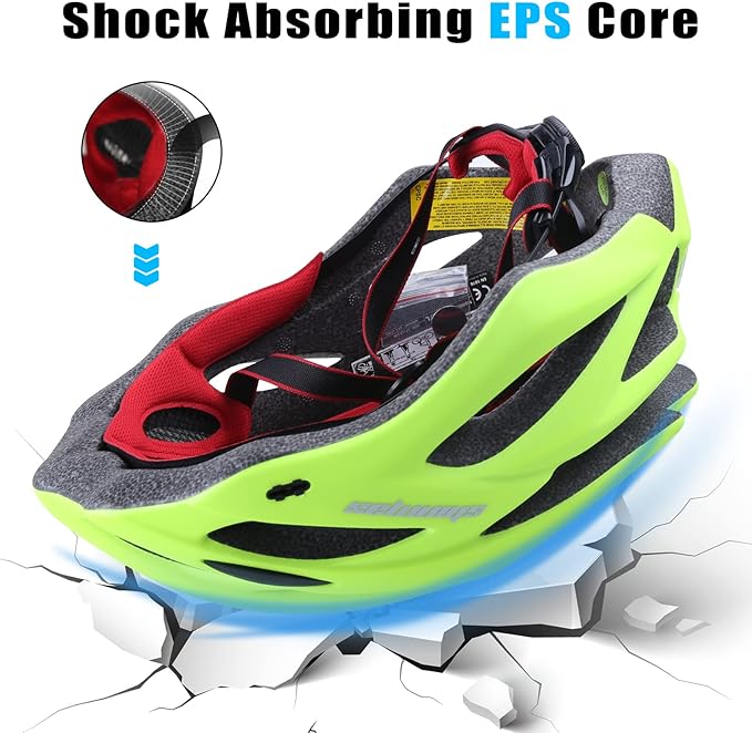 Bike Helmet Men Women, Shinmax Bicycle Helmet with Rear Light and Detachable Visor