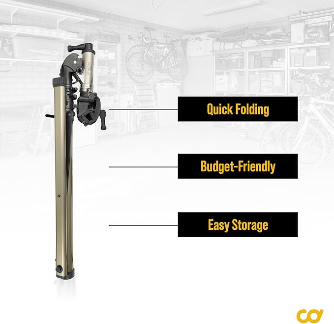 BikeHand Bike Repair Stand - Home Portable Bicycle Mechanics Workstand - for Mountain MTB Road Bikes Maintenance - Max. 110 lbs