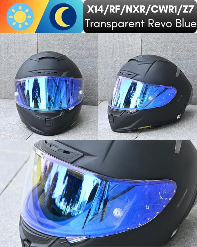 CWR-F1 Shield for RF-1200 Visor X14 NXR RF-SR Z7 Motorcycle Helmet Visor Replacement Sun Protection Anti-Scratch, Universal