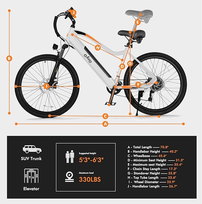 Qlife Electric Bike for Adults, 1200W Peak Brushless Motor 28MPH Mountain Ebike with 21-Speed, Up to 45 Miles, 48V 499Wh Removable Battery, 26X2.1 Tire Cityone-Step Over E-MTB