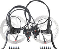 MT200 E-Bike Hydraulic Disc Brakes Set, New Upgrade 2-Pin 2-Piston Ebike Hydraulic Brakes Set with 160/180/203mm Rotors, Pre-Bled with Mineral Oil Ebike Hydraulic Brakes