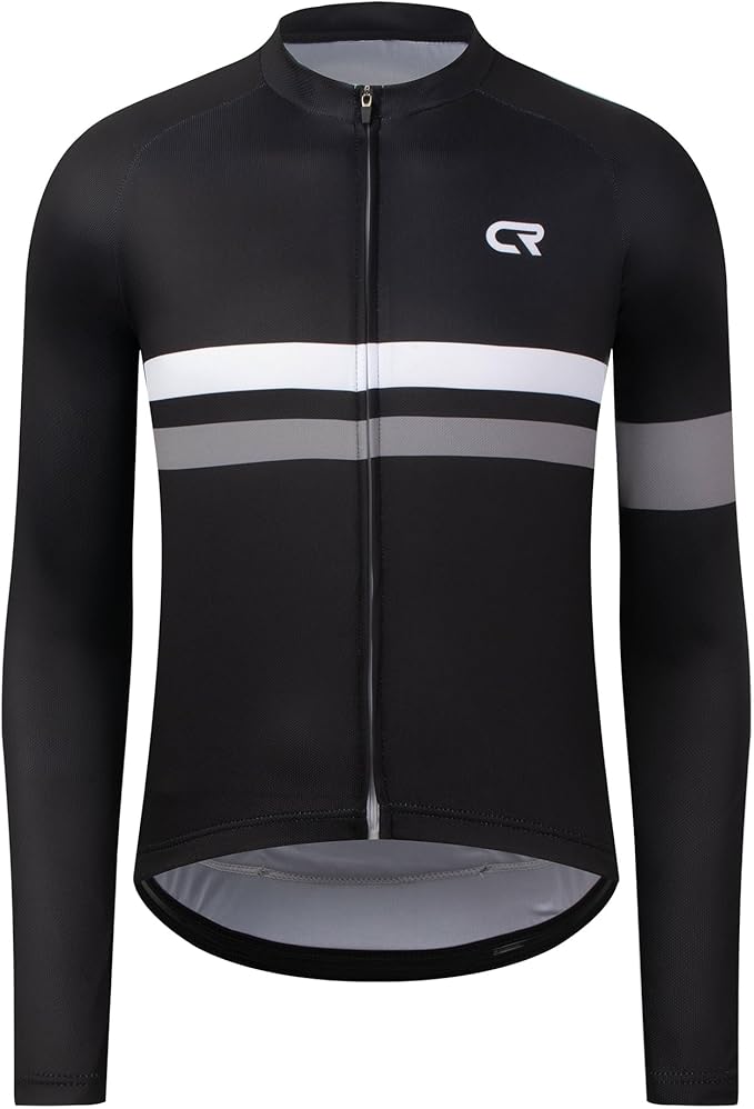 Coconut Ropamo CR Long Sleeve Cycling Jersey Mens, 3+1 Zipper Pockets Bicycle Tops Quick Dry Breathable Biking Shirt