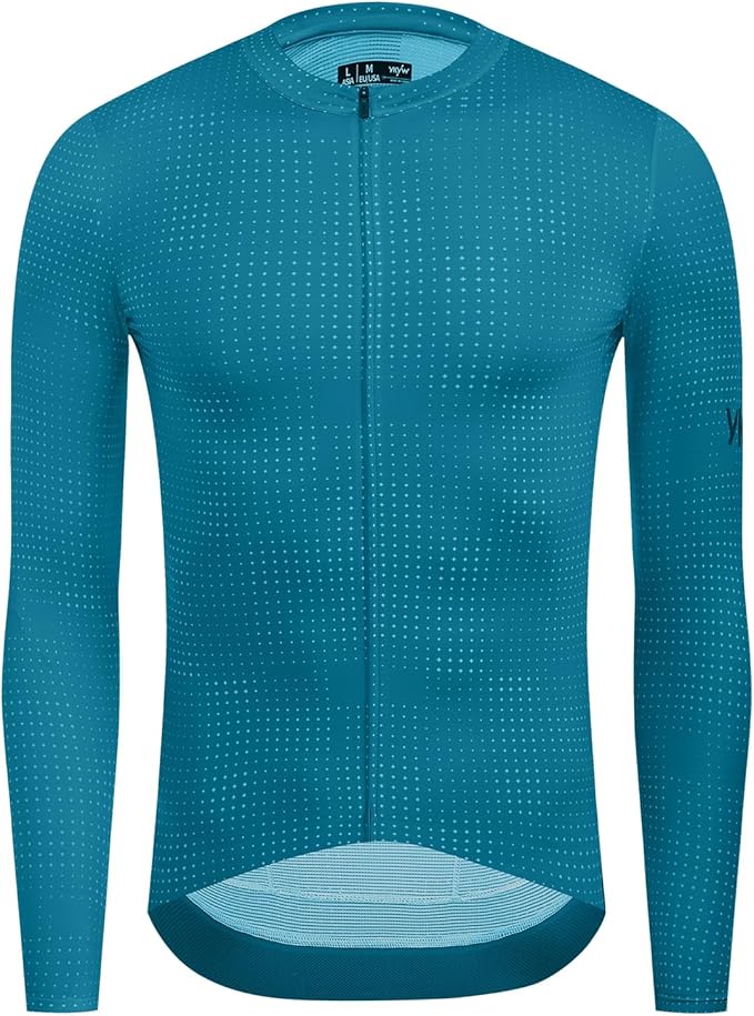 YKYWBIKE Cycling Jersey Men Long Sleeves Bike Jersey with Pockets Breathable MTB Biker Shirts Biking Shirts for Men Cycling