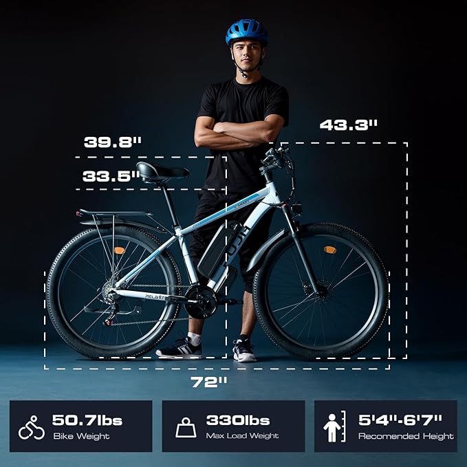 2000W Peak Electric Bike for Adults, 48V 17.5Ah 840Wh 29'' Tires Max 34 mph 30-80 Miles Range City Commuting Class3 Ebike Front Suspension Disc Brake for Off-Road Riding