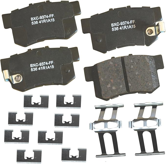 Bendix Premium SBC536 Ceramic Rear Brake Pads for Select Models Acura CL, Legend, RDX, RL, TL, Honda Accord, Civic, CR-V, Element, Odyssey, Isuzu Oasis