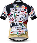 Men's Cycling Jerseys Tops Biking Shirts Short Sleeve Full Zipper Bike Clothing