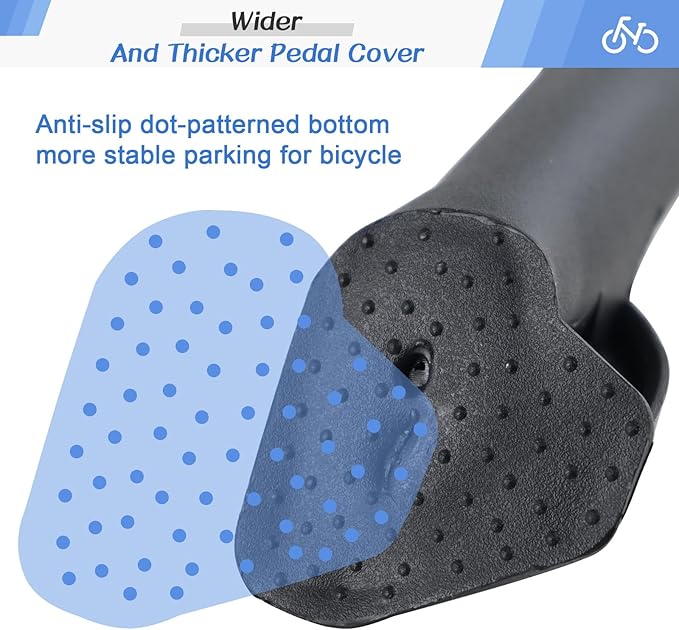 ROADNADO Bicycle Kickstand for Adult Bikes 24-29 inch Adjustable Bike Kickstand High Load-Bearing Anti-Slip Aluminum Alloy Bike Kick Stands for 451C/650C/700C MTB/Road Bike/City Bike Black