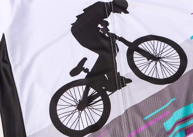 Cycling Jersey Men Full Zip Bike Shirt Racing Top Bicycle Clothing