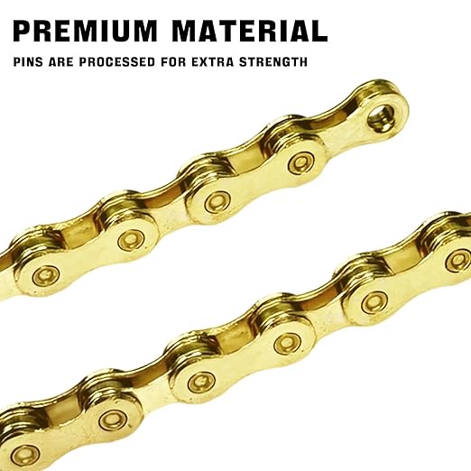 VERKSTAD 10 Speed Bike Chain, Bike Chain 1/2" x 11/128" 116 Links for Road Bike Mountain Bike Racing Cycling