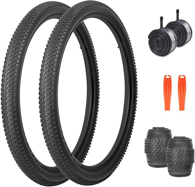 ZUKKA Bike Tire 20/24/26/27.5/29 x 2.125 Bike Tire 2 Pack Mountain Bike Tire Folding Replacement Tire for MTB Mountain Bike, Kids